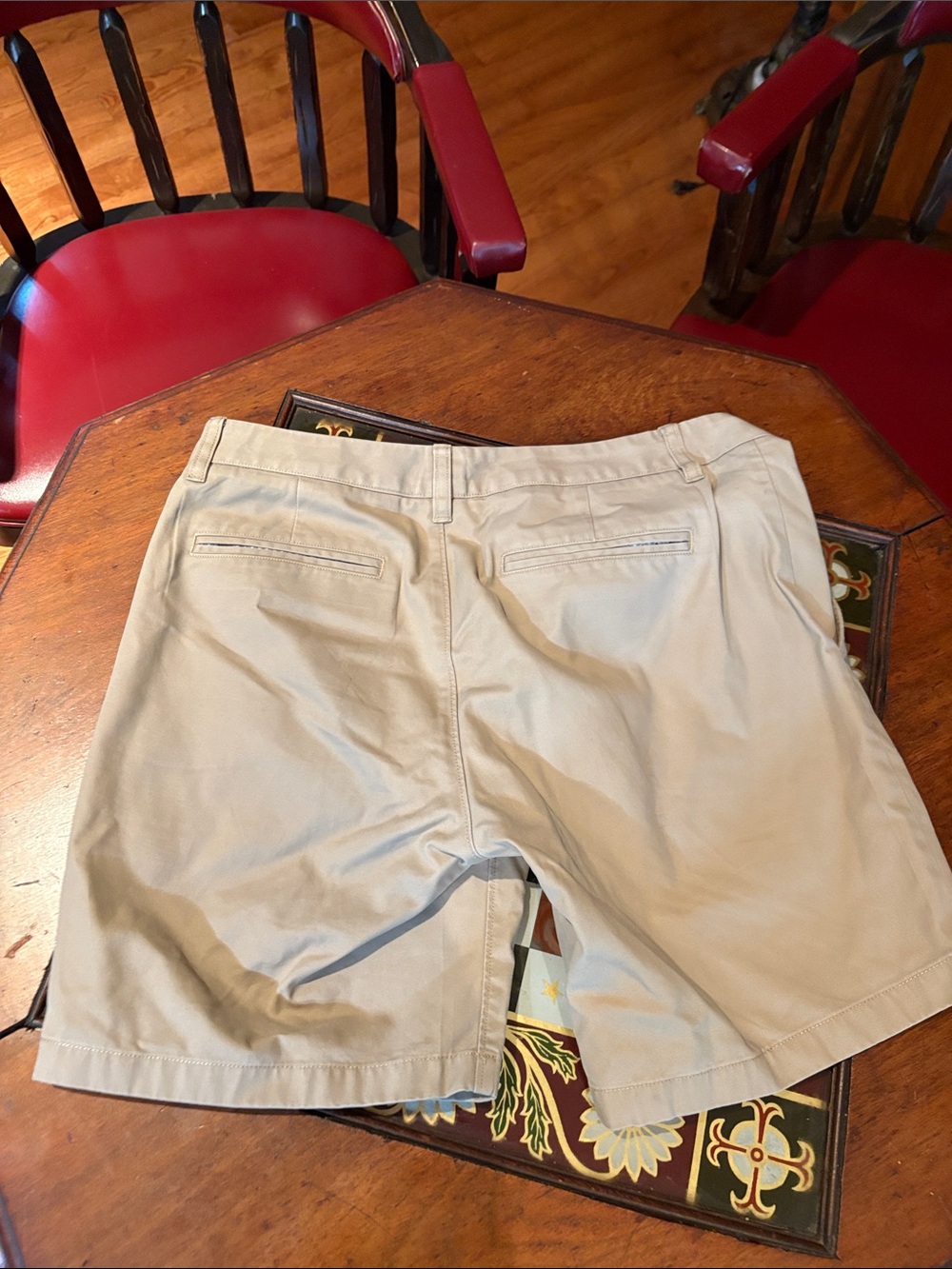 Bonobos Men's Khaki Flat-Front Cotton Shorts - Picture 2 of 3